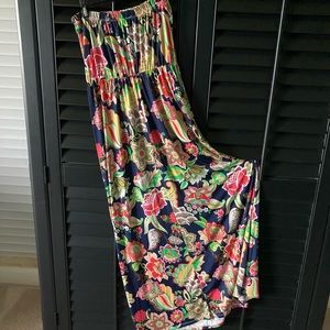 Floral Strapless Maxi dress.